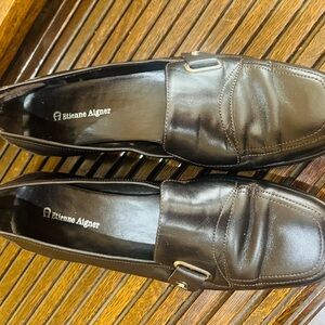 Etienne Aigner Dark Brown Leather Loafers‎